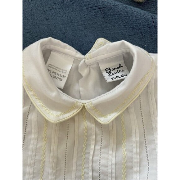 Sarah Louise Boys Romper Size 9-12‎ Months White Toddler Shorties Outfit - Picture 10 of 10